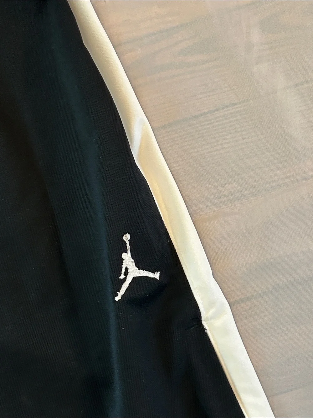 Jordan Black Track Pants with White Side Panels